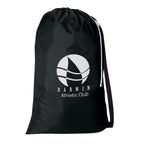 Utility Bag with a Drawstring - Black - Silk Screen