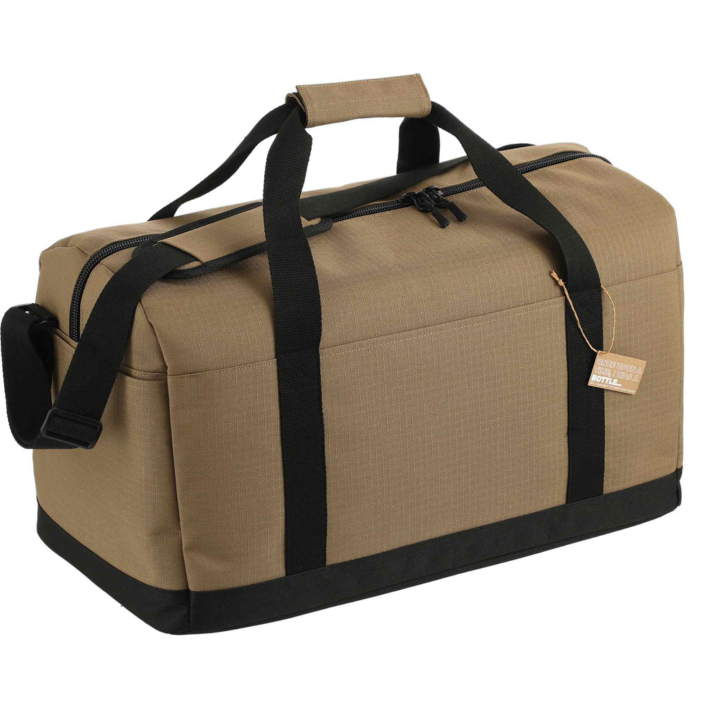 Utility Duffel Bag in Recycled Ripstop, 21 Inches Transfer - Brown - Right Angle 3