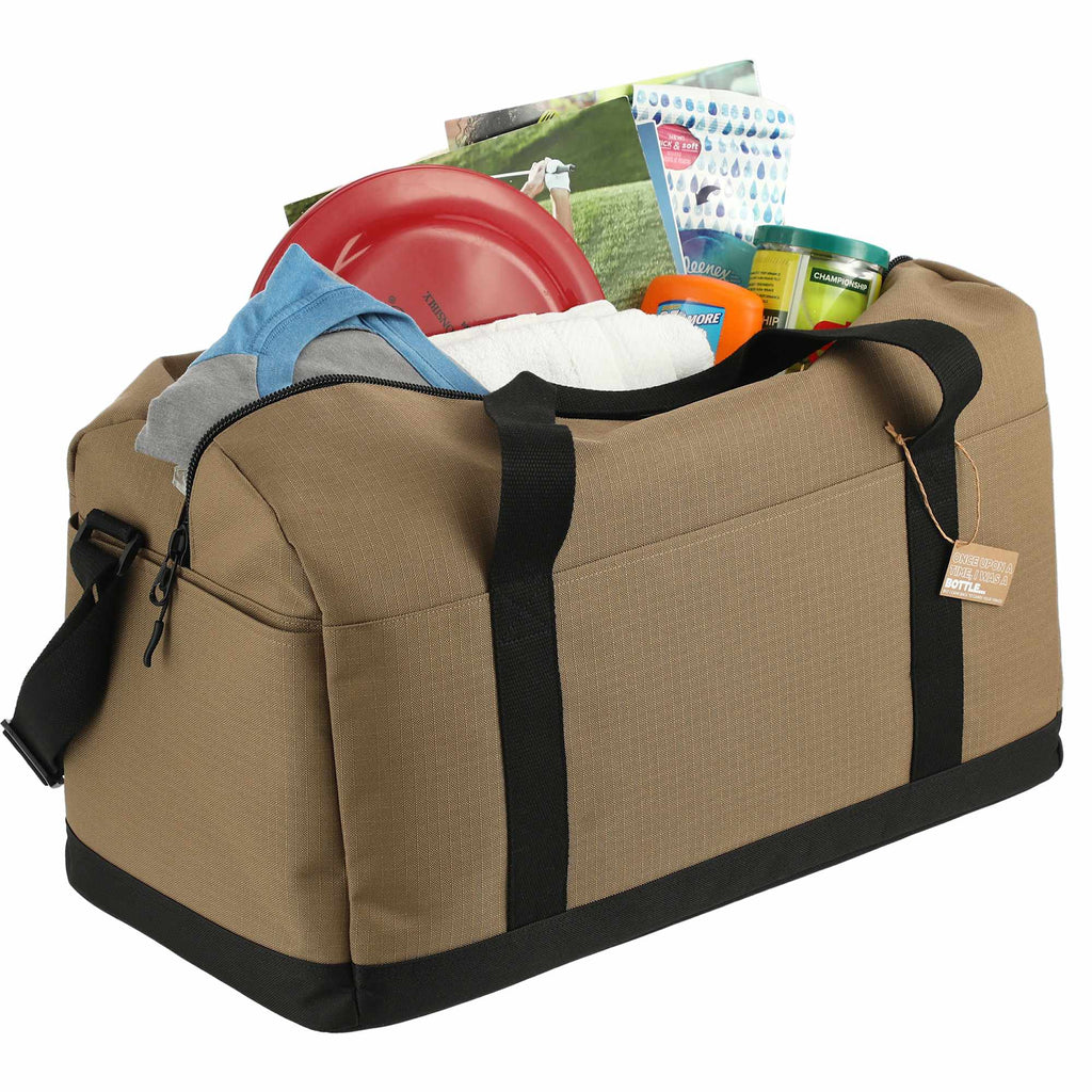 Utility Duffel Bag in Recycled Ripstop, 21 Inches Transfer - Brown - Right Angle 4