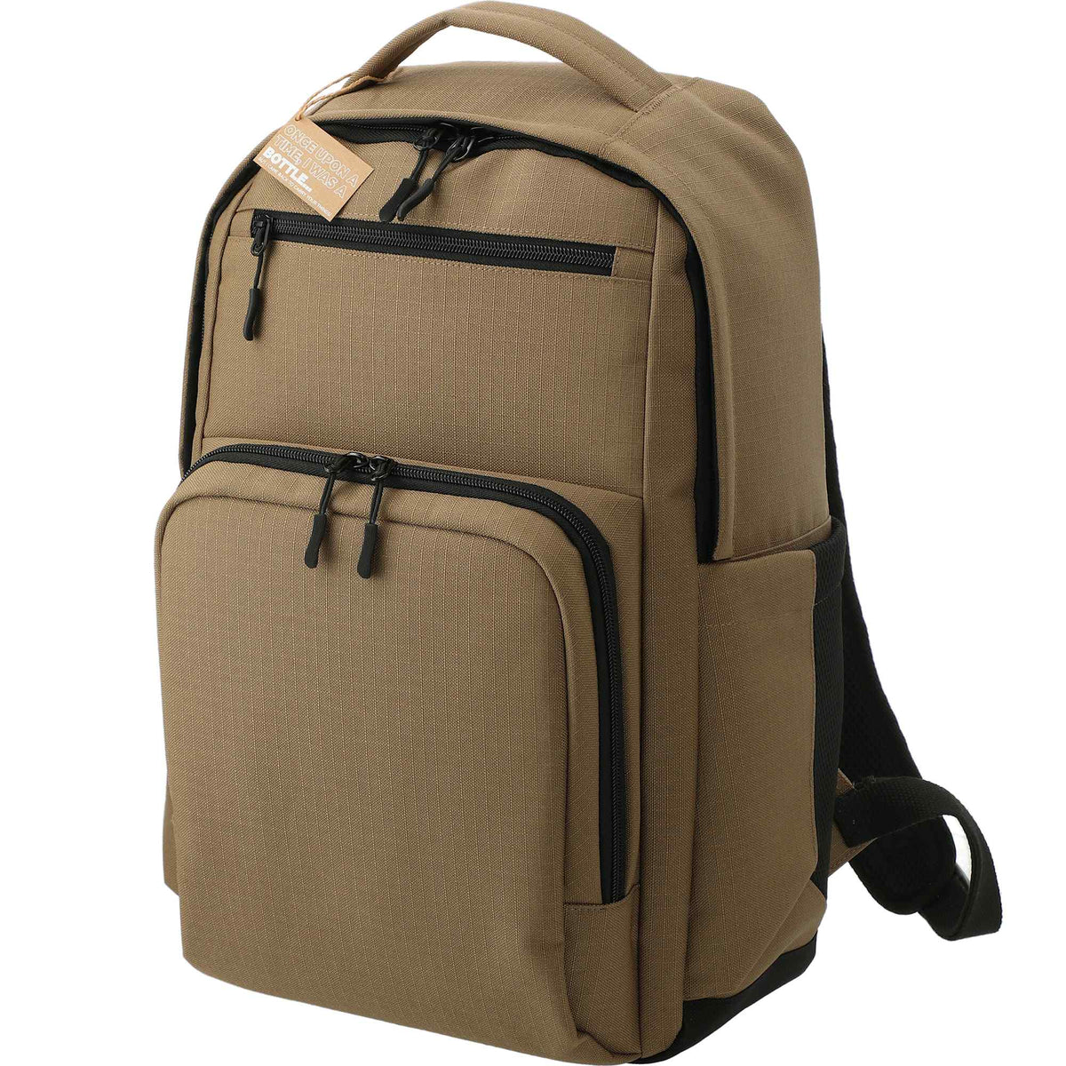 Utility Insulated Backpack in Recycled Ripstop, 15 Inch Transfer - Brown - Left Angle 2