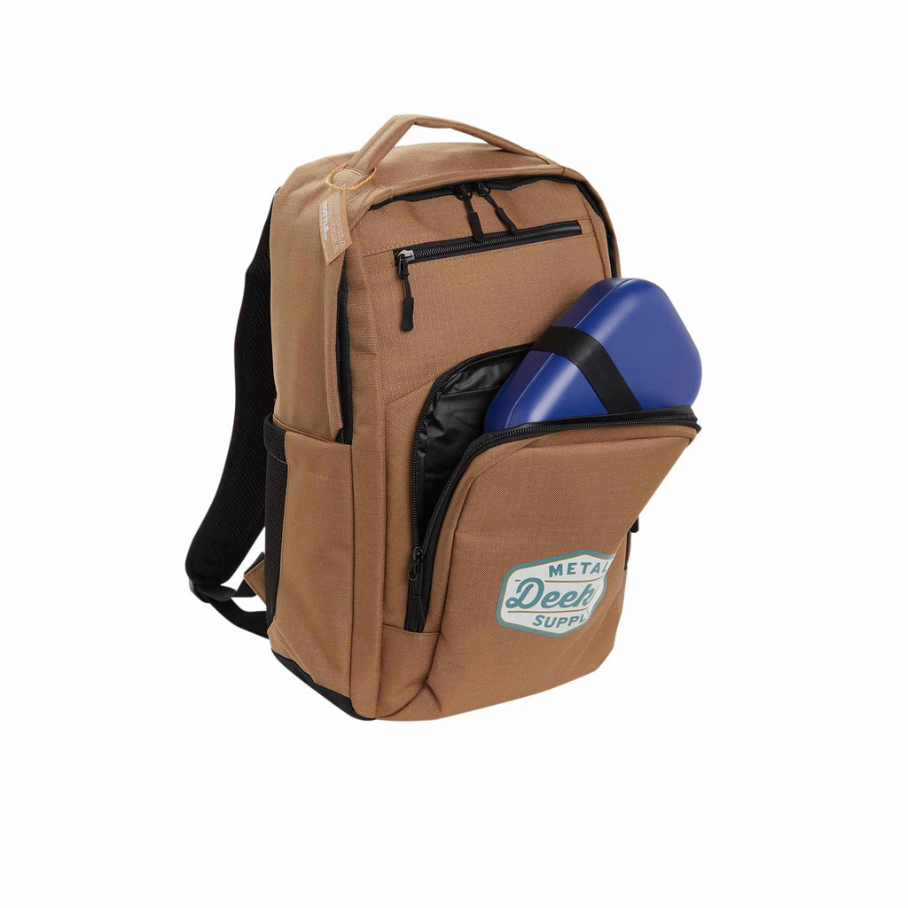 Utility Insulated Backpack in Recycled Ripstop, 15 Inch Transfer - Brown - Right Angle 2
