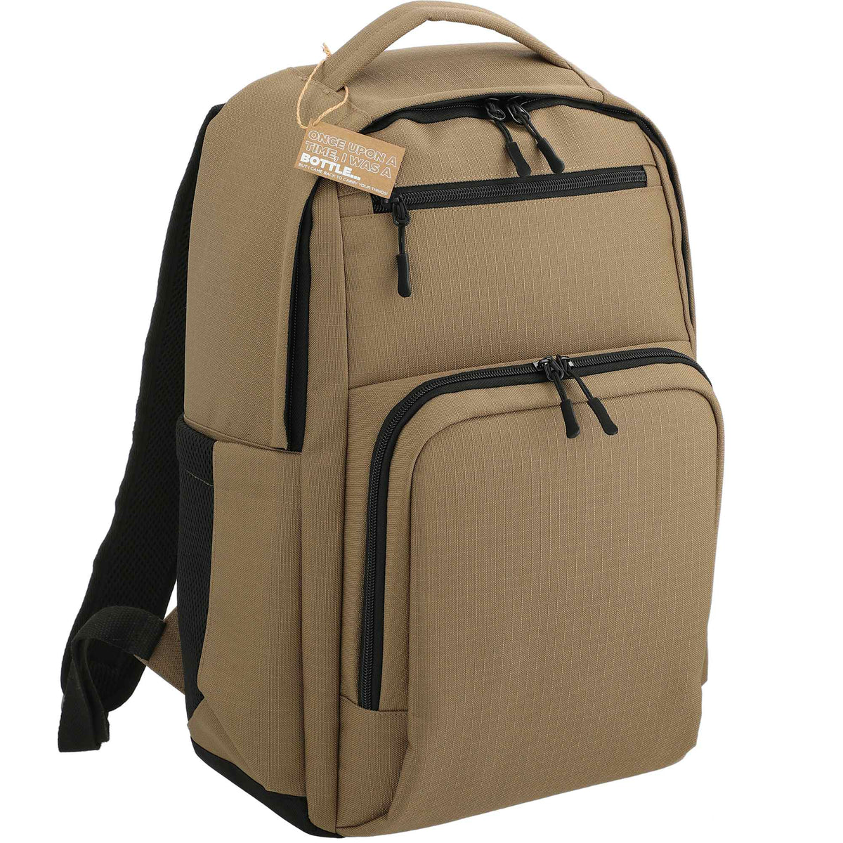 Utility Insulated Backpack in Recycled Ripstop, 15 Inch Transfer - Brown - Right Angle 4