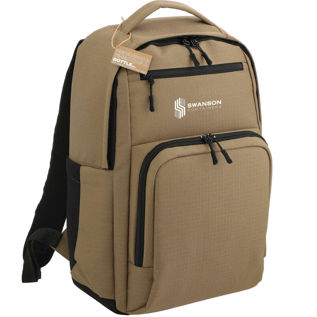 Utility Insulated Backpack in Recycled Ripstop, 15 Inch Transfer - Brown - Right Angle