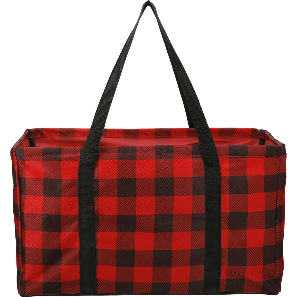 Utility Tote in Buffalo Plaid Full Color - Red/Black - Back