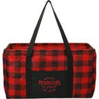 Utility Tote in Buffalo Plaid Full Color - Red/Black - Front