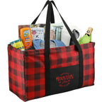 Utility Tote in Buffalo Plaid Full Color - Red/Black - Right Angle 2