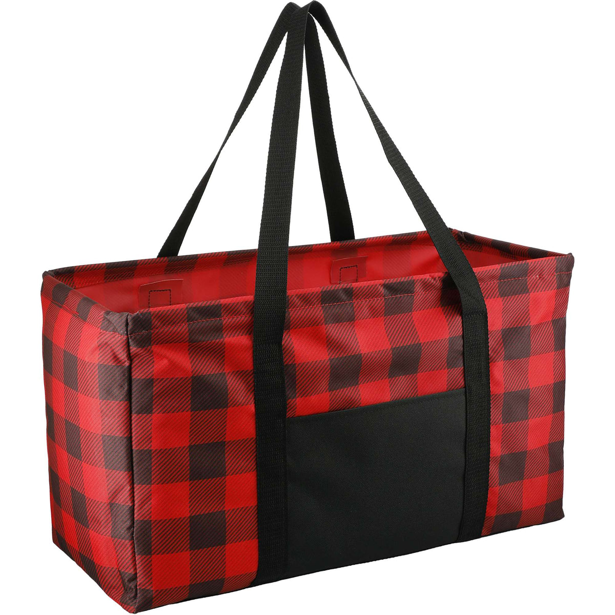 Utility Tote in Buffalo Plaid Full Color - Red/Black - Right Angle 3