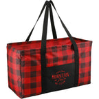 Utility Tote in Buffalo Plaid Full Color - Red/Black - Right Angle