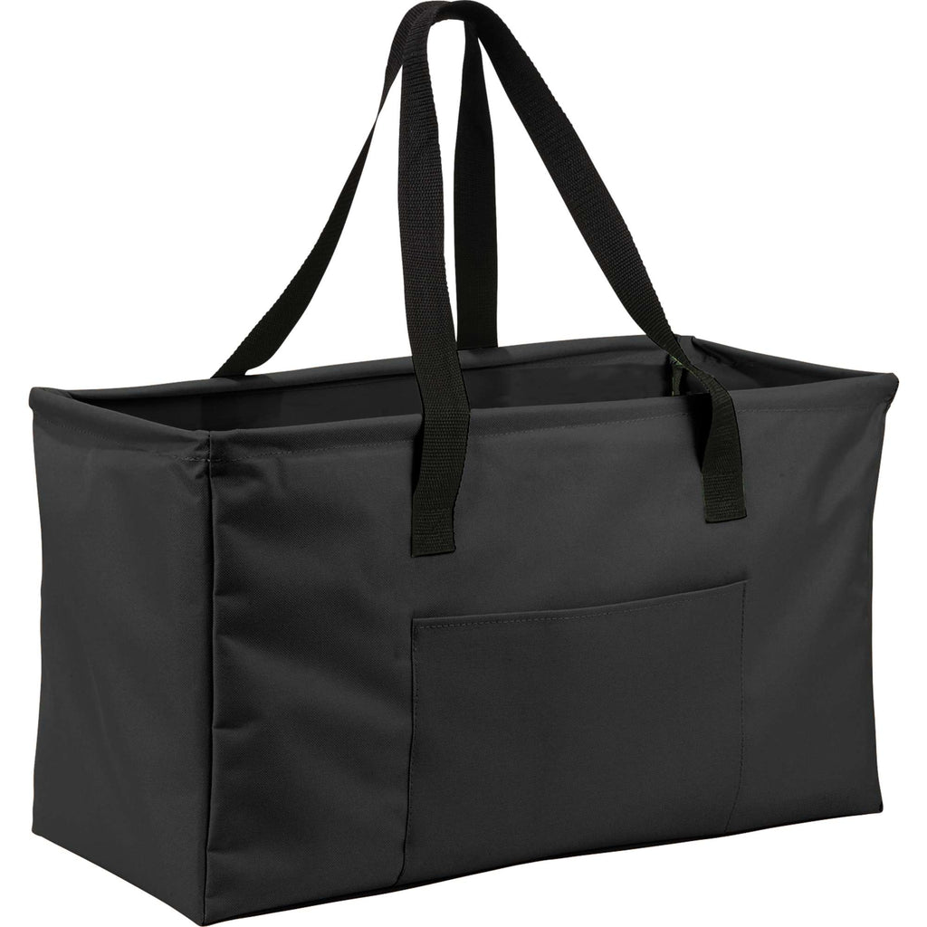 Utility Tote with Wire Rim, Large - Black - Photo 2