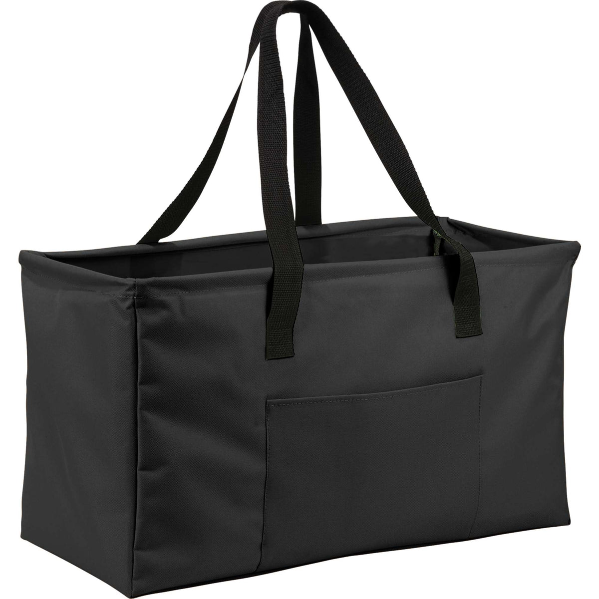 Utility Tote with Wire Rim, Large - Black - Photo 2