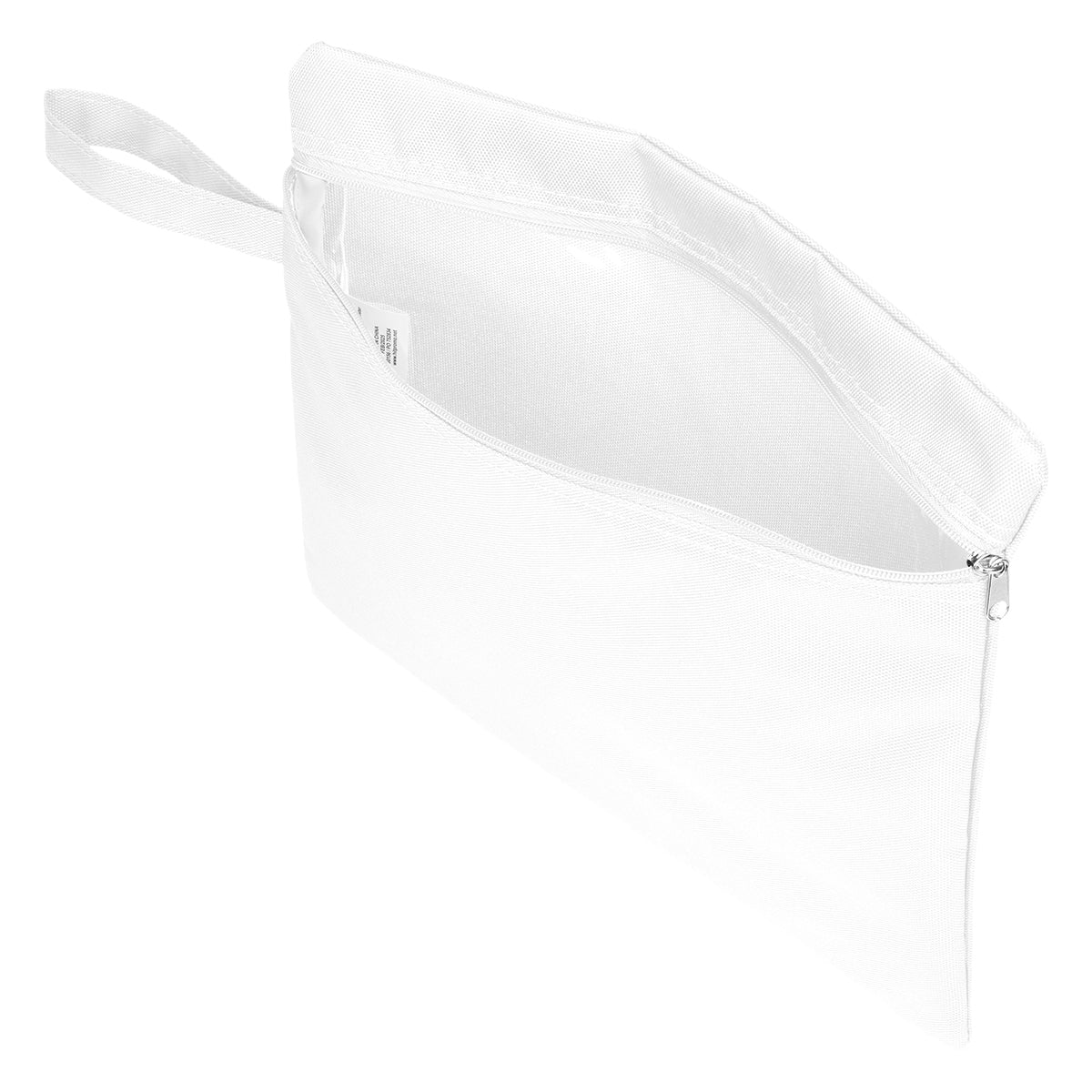 Utility Wet and Dry Bag with Loop, Recycled PET - White - Angle