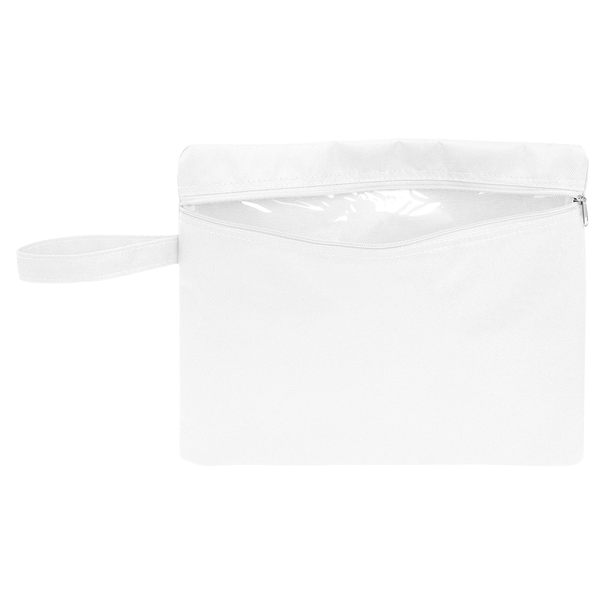 Utility Wet and Dry Bag with Loop, Recycled PET - White - Open