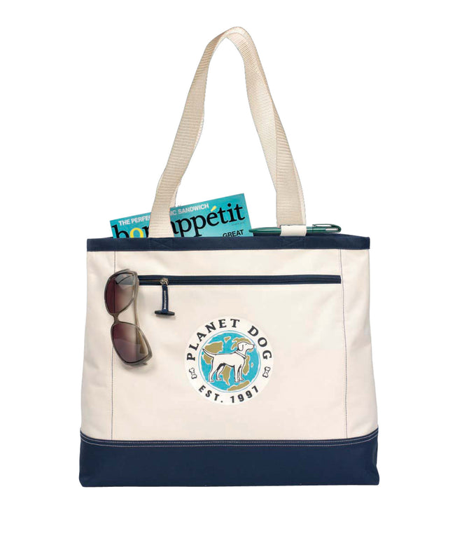 Utility Zip Tote with Removable Pouch Embroidery