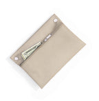 Utility Zip Tote with Removable Pouch Transfer - Natural-Navy - View 2