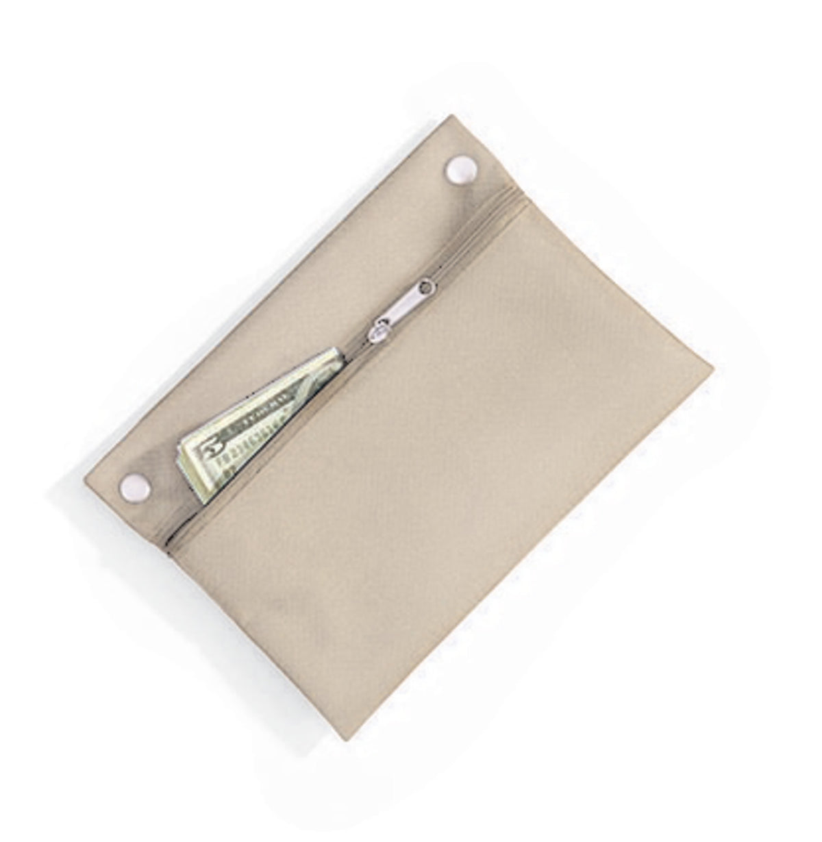 Utility Zip Tote with Removable Pouch Transfer - Natural-Navy - View 2