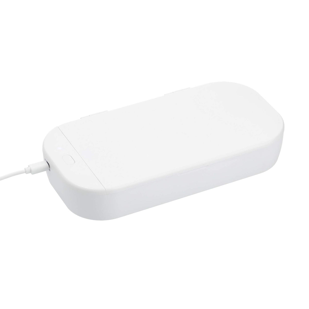 UV-C Phone Sanitizer Box for the Desk Full Color - White - Right Angle 3