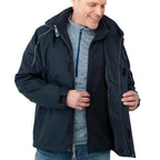 Valencia 3-in-1 Jacket with Fleece Liner for Men Transfer - Navy 410 - On Model 2