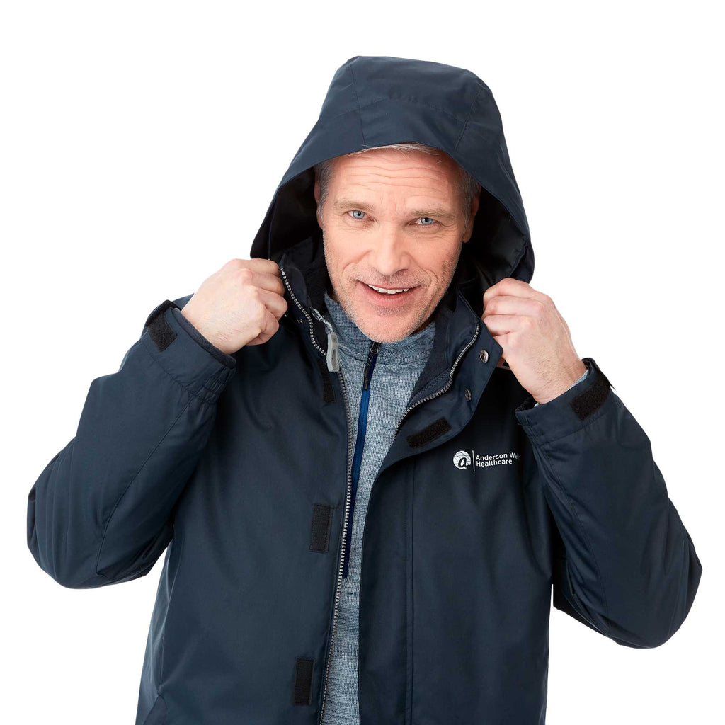 Valencia 3-in-1 Jacket with Fleece Liner for Men Transfer - Navy 410 - On Model