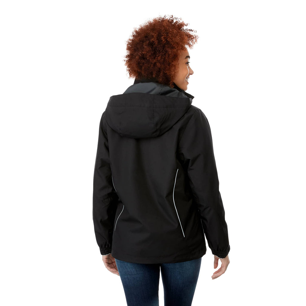 Valencia 3-in-1 Jacket with Fleece Liner for Women Transfer - Black - Back On Model