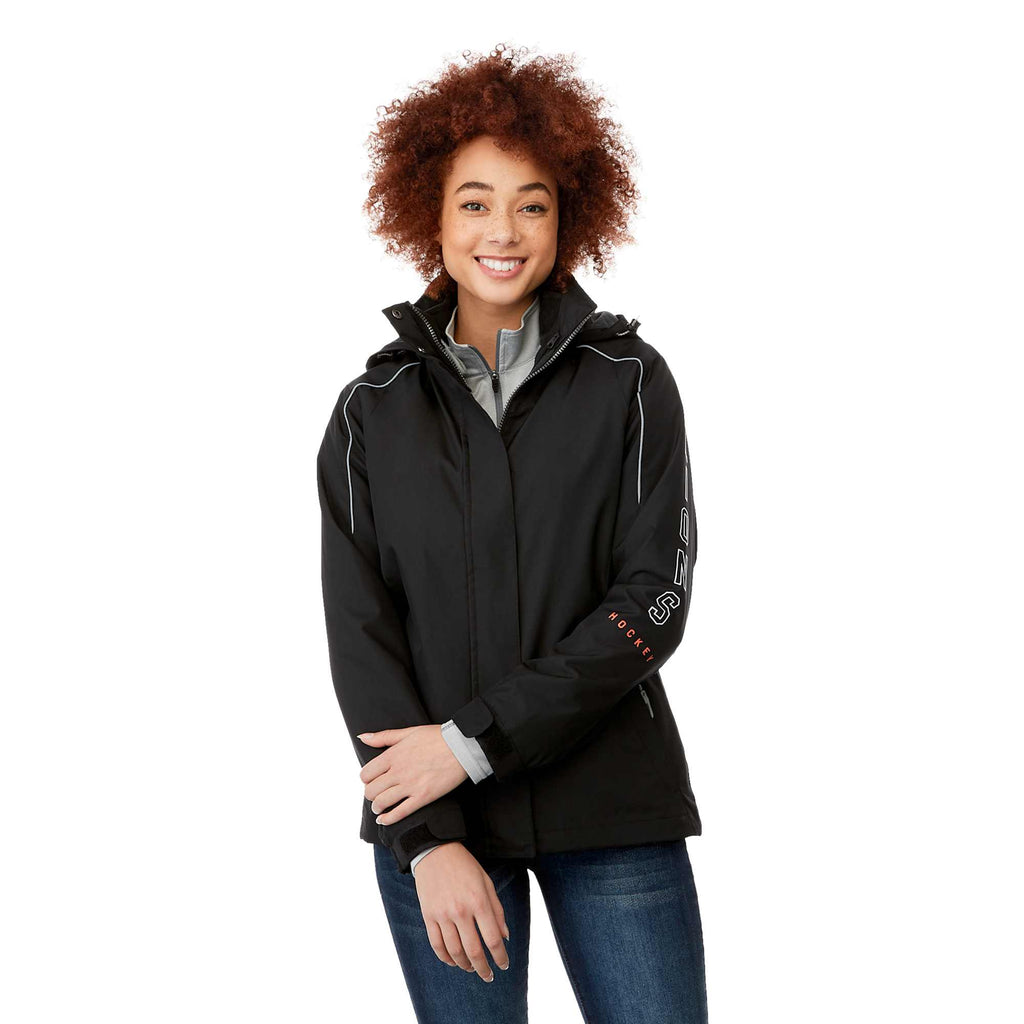 Valencia 3-in-1 Jacket with Fleece Liner for Women Transfer - Black - Front On Model