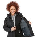 Valencia 3-in-1 Jacket with Fleece Liner for Women Transfer - Black - On Model 2