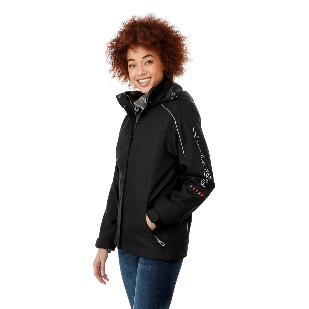 Valencia 3-in-1 Jacket with Fleece Liner for Women Transfer - Black - On Model