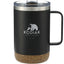 Valhalla Copper Camp Mug with Cork Base, 14 oz - Black - Front