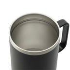 Valhalla Copper Camp Mug with Cork Base, 14 oz Laser Engraving - Black - Right Angle 2