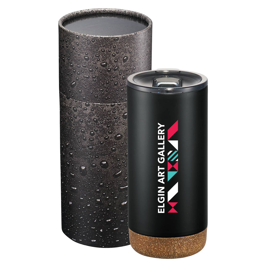 Valhalla Copper Tumbler with Cylinder Gift Box, 16 oz - Black - Front