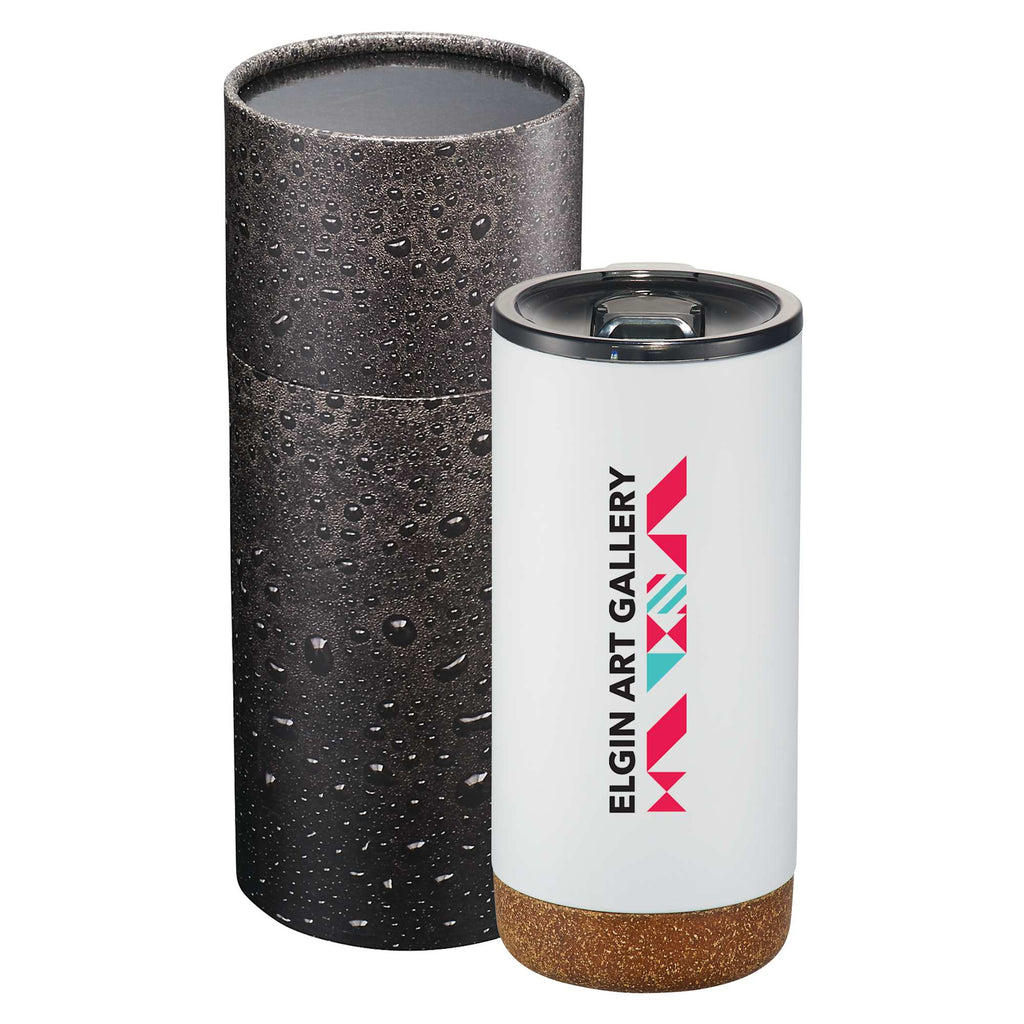 Valhalla Copper Tumbler with Cylinder Gift Box, 16 oz - White - Front