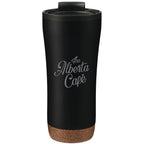 Valhalla Stainless Tumbler with Swivel Lid, 16 oz - Black - Front