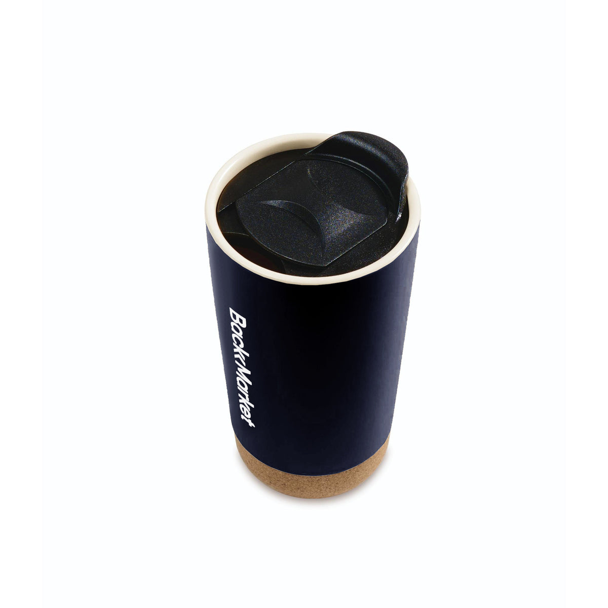 Valo Ceramic and Cork Tumbler, 16 oz - Matte Navy - View 4