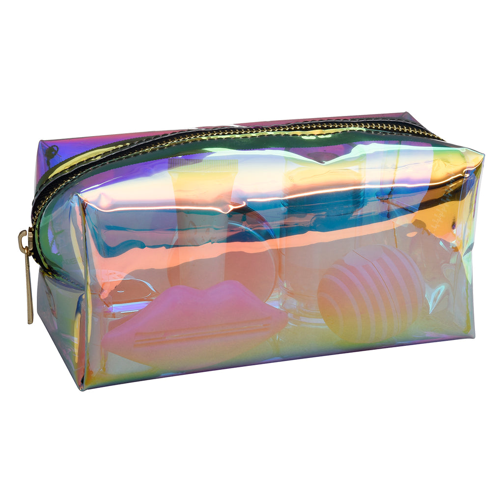 Vanity Bag with a Hologram Finish - Clear Gold - Inset_Blank