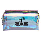 Vanity Bag with a Hologram Finish - Clear Gold - Silk Screen