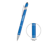 Varsi Incline Pen with Stylus - Blue - Silk Screen