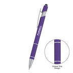 Varsi Incline Pen with Stylus - Purple - Silk Screen
