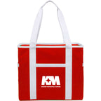 Varsity Club Tote with White Piping - Red - Front