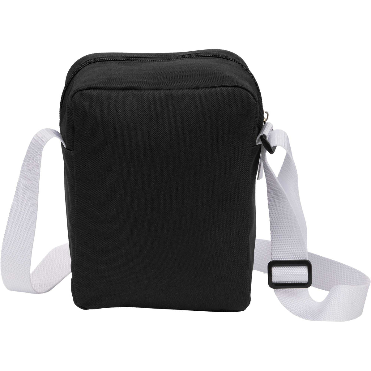 Varsity Crossbody Bag with White Trim - Black - Back