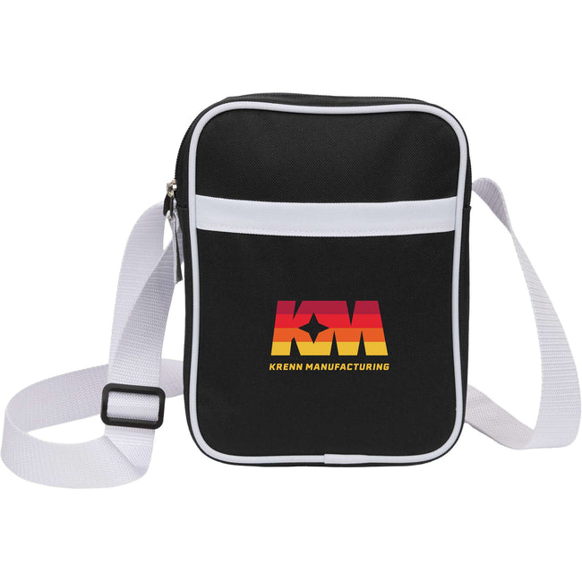 Varsity Crossbody Bag with White Trim Embroidery