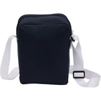 Varsity Crossbody Bag with White Trim Embroidery - Navy - Back