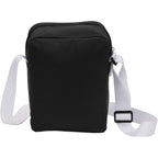 Varsity Crossbody Bag with White Trim Full Color - Black - Back