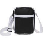 Varsity Crossbody Bag with White Trim Full Color - Black - Front