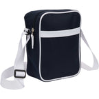 Varsity Crossbody Bag with White Trim - Navy - Right Angle
