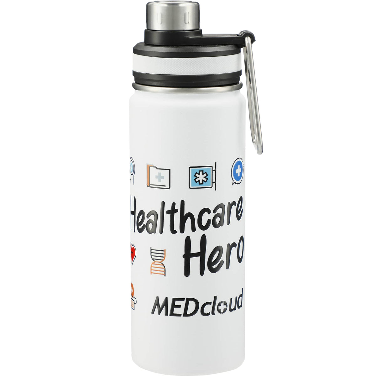 Vasco Copper Insulated Bottle, 20 oz Full Color - White - Front 5