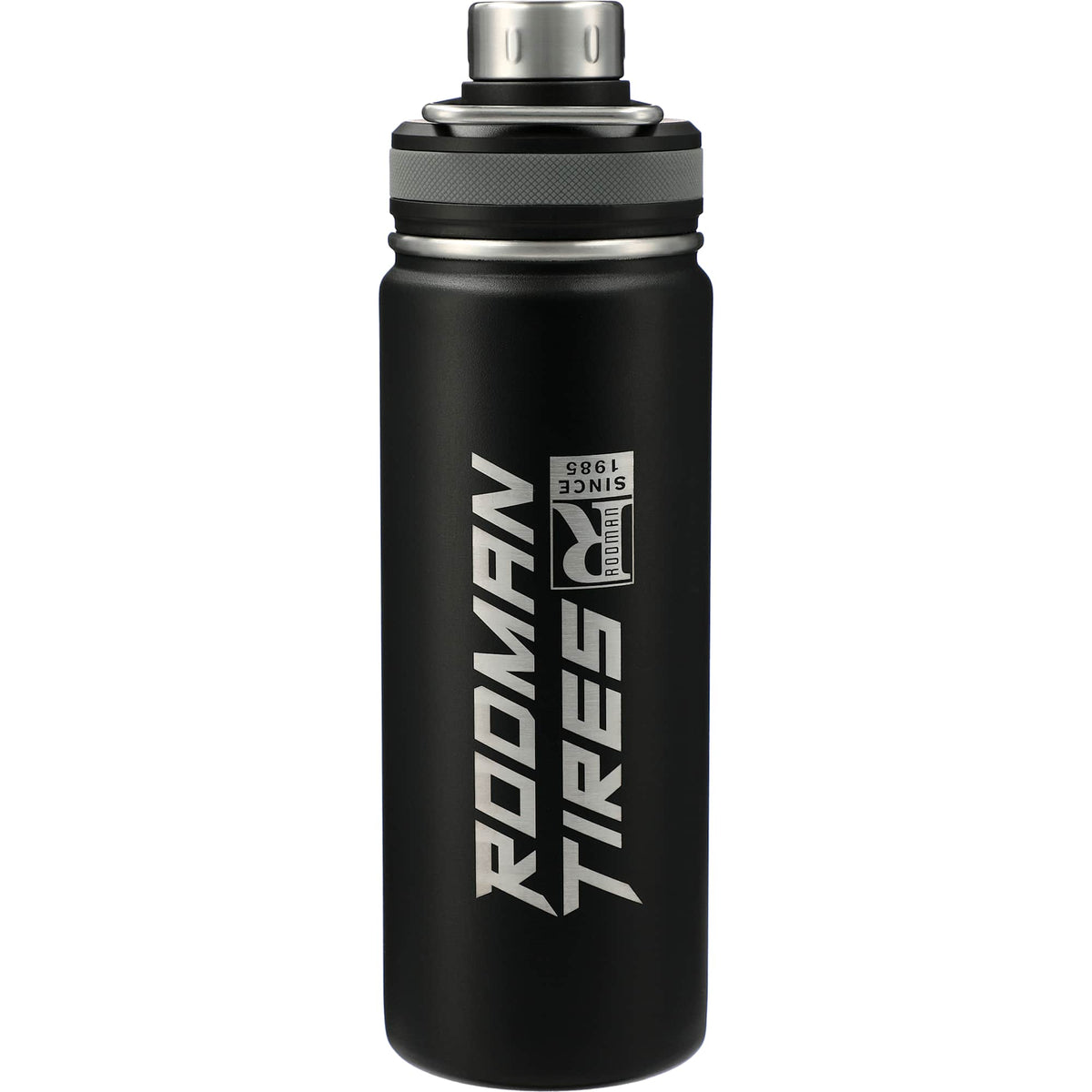 Vasco Copper Insulated Bottle, 20 oz Laser Engraving - Black - Front