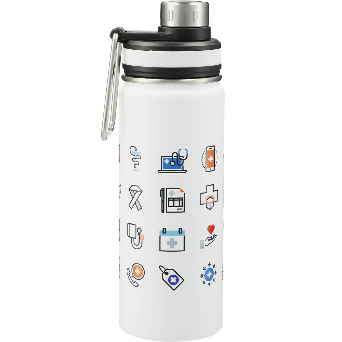 Vasco Copper Insulated Bottle, 20 oz Laser Engraving - White - Back
