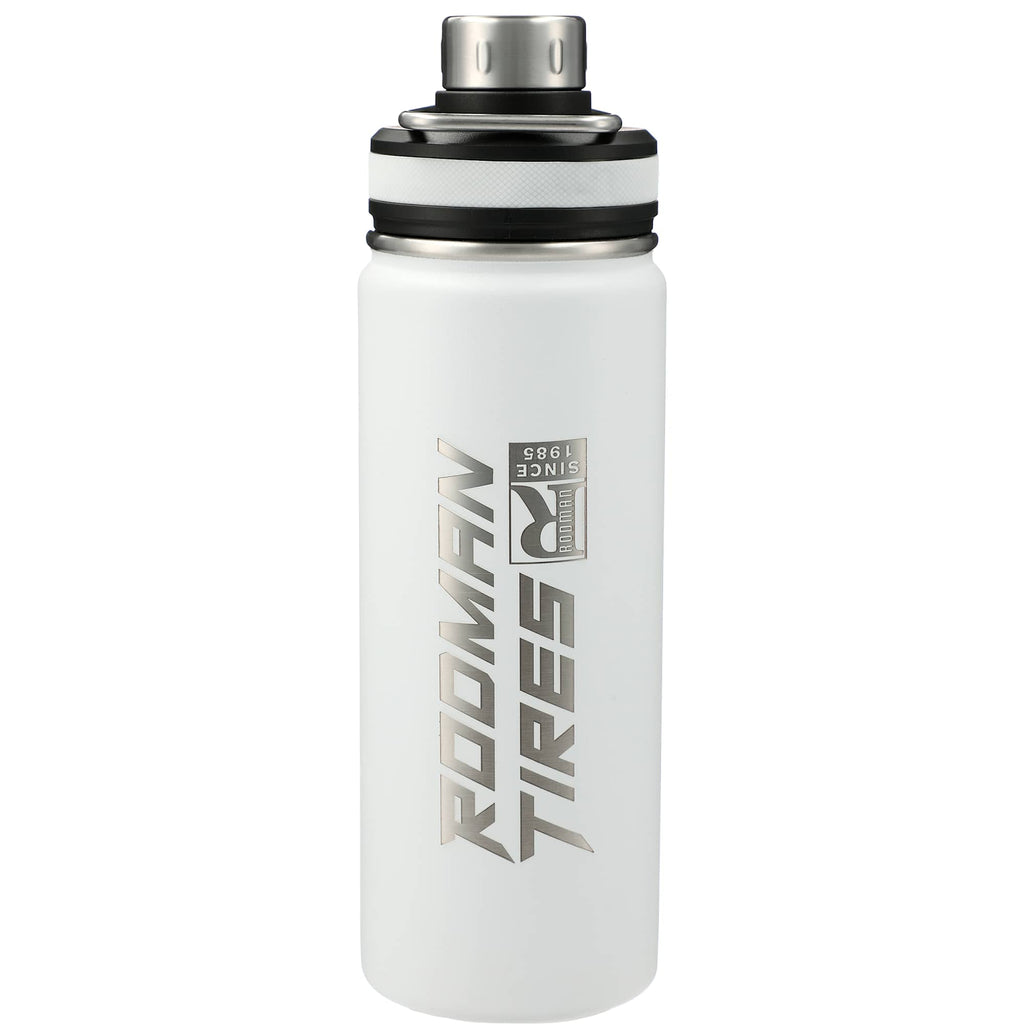 Vasco Copper Insulated Bottle, 20 oz Laser Engraving - White - Front 3