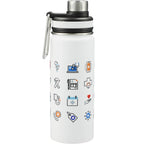 Vasco Copper Insulated Bottle, 20 oz - White - Back