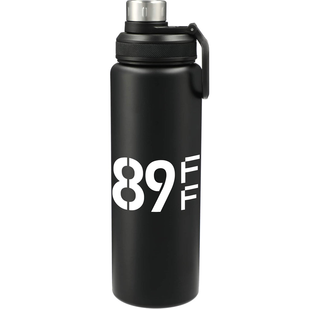 Vasco Single Wall Stainless Bottle with Dual Opening Cap, 32 oz Full Color - Black - Front