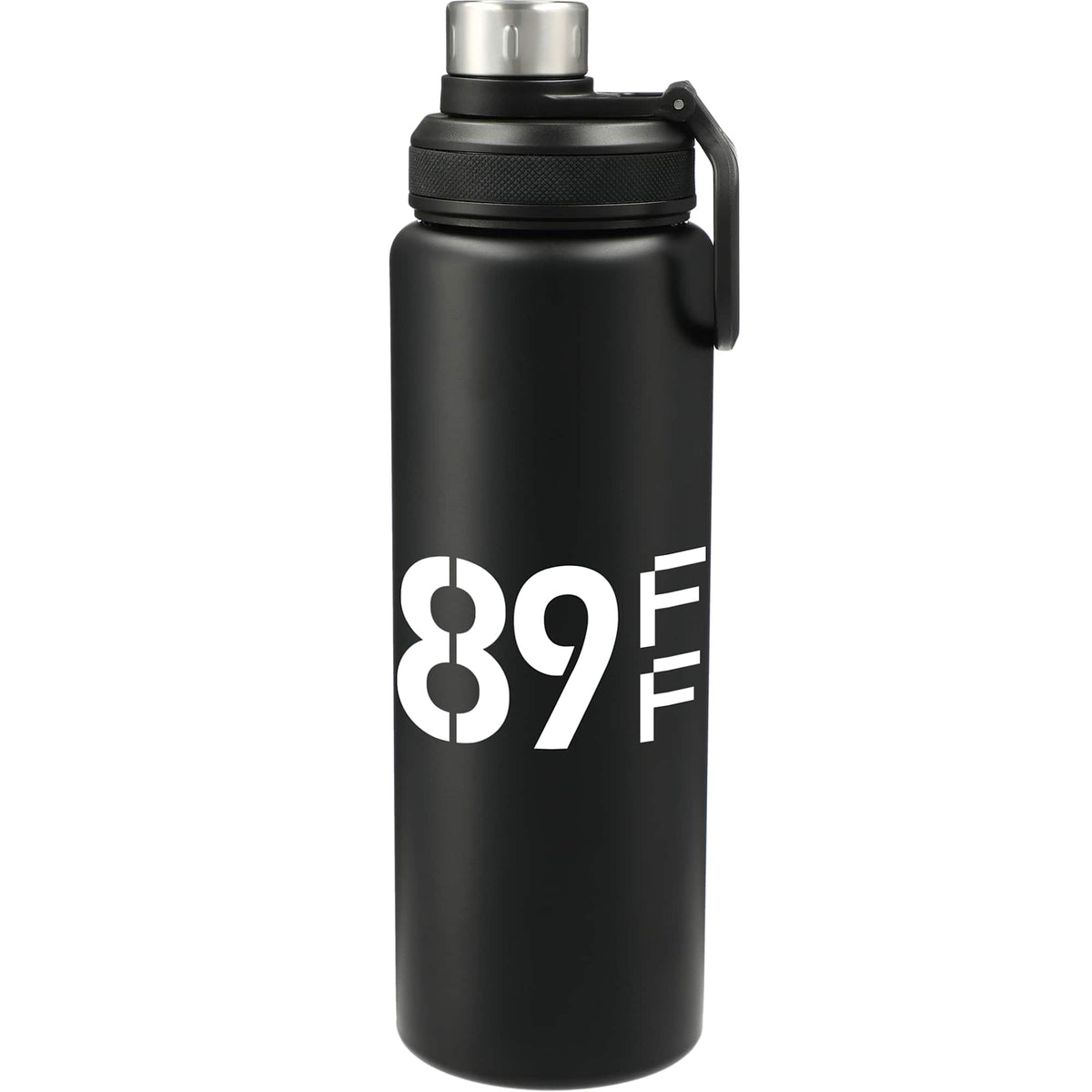 Vasco Single Wall Stainless Bottle with Dual Opening Cap, 32 oz Full Color - Black - Front